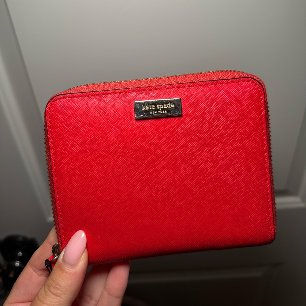 Kate Spade Vibrant Red Zip Wallet